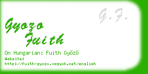 gyozo fuith business card