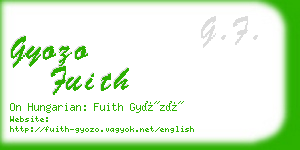 gyozo fuith business card